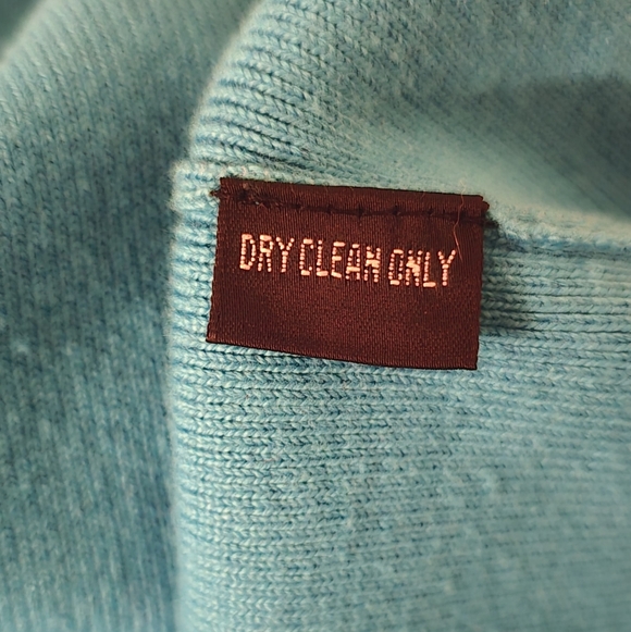 Company Ellen Tracy Sleeveless Classic Minimalist Knit Top Teal Blue Large - Picture 4 of 4